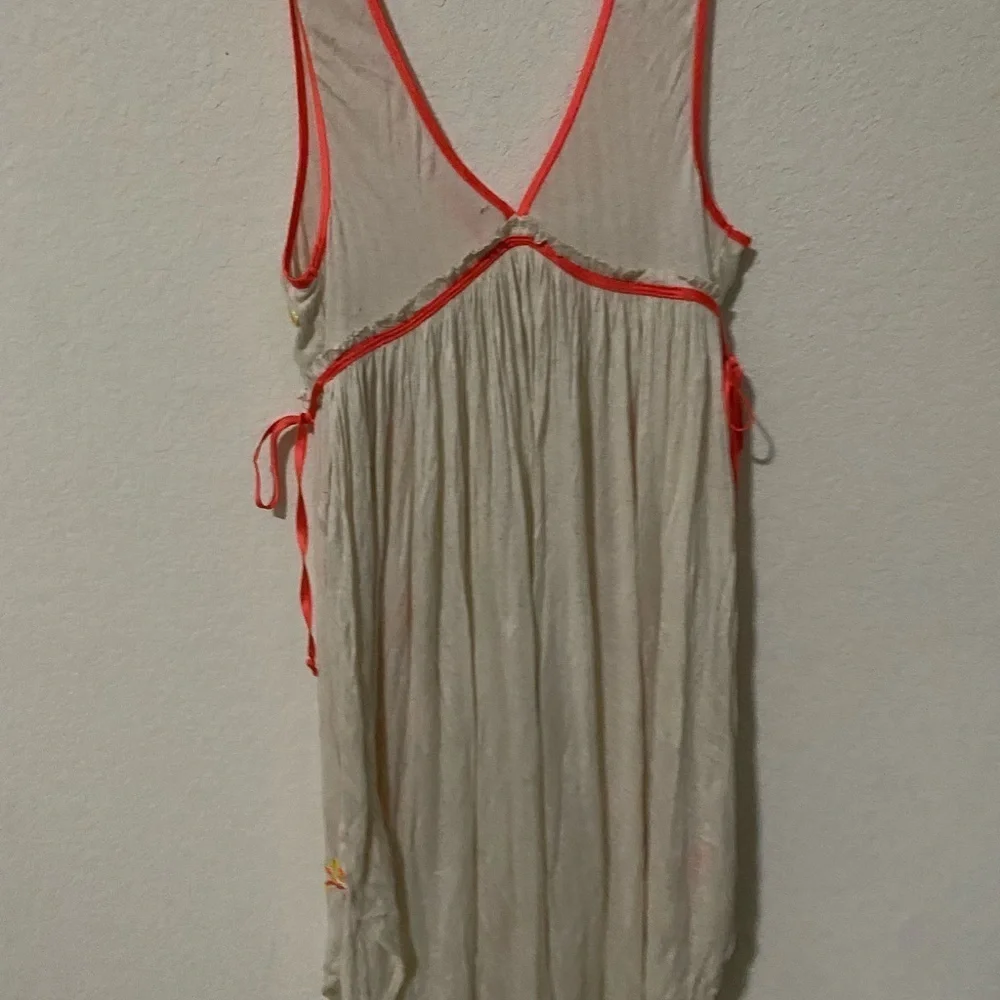 Free People Summer Lovin Embroidered Asymmetrical Boho Tunic Top Dress Size XS